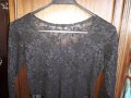 Дамско дантелено боди дълъг ръкав S-M, еластично, снимка 2