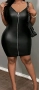 2XL Черна еластична рокля с цип по цялата дължина , снимка 3