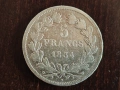 Франция 5 франка 1834 СРЕБРО, снимка 2