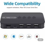 KVM превключвател 4 порта, HDMI USB селектор за 4 компютъра, споделяне на клавиатура, мишка и др., снимка 3