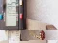 Златни дамски обеци с инкрустирани гранати злато 333, снимка 9