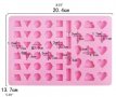 Геометрични фигурки форми малки силиконов молд форма желирани бонбони лед фондан шоколад гипс смола , снимка 2