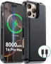 Нов Заряден кейс за iPhone 16 Pro Max 8000mAh Батерия Айфон Защита, снимка 1