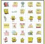 50 малки спондж боб Спонджбоб Квадратни гащи spongebob самозалепващи лепенки стикери  украса декор , снимка 2