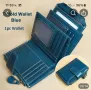 Портфейл от естествена кожа с RFID защита  и 14 слота за карти, снимка 1