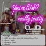 Нов LED неонов надпис You're Like Really Pretty 82см розов USB знак стена, снимка 5