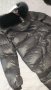 Намаление Черен пухен разкош, гъши пух и естествена яка, снимка 1 - Якета - 40032757
