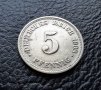 Стара монета 5 пфенига 1908 г. буква  D - Германия- хит цена !, снимка 10