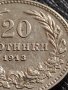 МОНЕТА 20 стотинки 1913г. ЦАРСТВО БЪЛГАРИЯ СТАРА РЯДКА ЗА КОЛЕКЦИОНЕРИ 35806, снимка 4