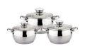 Комплект тенджери, 20/22/24см. 3.9/5.1/6.6л., Неръждаема стомана., снимка 1