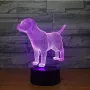 Холограмна 3D LED лампа Лабрадор,RGB Седемцветен Интелигентен Контрол,USB, снимка 4