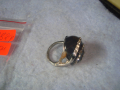 КРАСИВ ЕМАЙЛИРАН СКЪПОЦЕНЕН АРТ НУВО ПРЪСТЕН с ЦИРКОНИ НИКЕЛИРАН 26619, снимка 8
