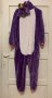 Пухкава пижама еднорог. Цвят лилав/бял. Практично закопчаване. Обща дължина 130 см, снимка 1
