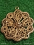 Разкошен старинен филигранен сребърен медальон ръчна изработка 31118, снимка 6