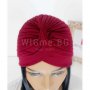 Тюрбан за коса едноцветен тъмночервен, снимка 5