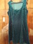 Дамски сукман рокля от кадифе тъмнозелен, снимка 3