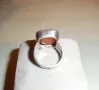 Старинен сребърен пръстен с естествен камък, снимка 9