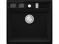 Черна кухненска мивка за вграждане Берген 60 Double Pocket 560x540 мм, снимка 2