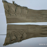 Нови френски велурени ръкавици марка au printemps Parijs размер 6  1/4, снимка 2 - Антикварни и старинни предмети - 36483675