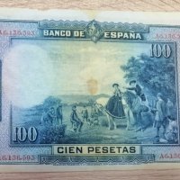 Испания 100 песети 1928 г19, снимка 2 - Нумизматика и бонистика - 37870000