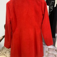 Червено палто на MEGZ, снимка 11 - Палта, манта - 43477003