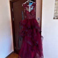 Бална рокля цвят Бордо, снимка 7 - Рокли - 44863800
