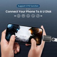 Метален OTG адаптер USB 3.0  към iPhone тип Lightning  , снимка 5 - Калъфи, кейсове - 44843245