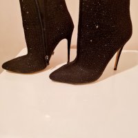 Дамски елегантни ботички на тънко токче, снимка 6 - Дамски обувки на ток - 43886741