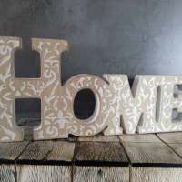 триизмерен дървен надпис ДОМ ( HOME ), снимка 3 - Декорация за дома - 44920468