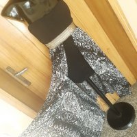 Черна А-образна феерична рокля бюстие М, снимка 2 - Рокли - 26376754