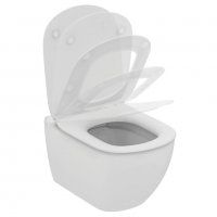 Конзолна тоалетна чиния Ideal Standard Tesi Rimless с капак забавено падане, снимка 1 - Други - 27564821