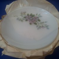 Комплект 6 десертни стъклени чинийки, мат, цветя, снимка 4 - Чинии - 38976214