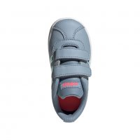 детски маратонки adidas VL Court Nubuck Infant Girls Trainers размер 19 с две лепенки, снимка 3 - Бебешки обувки - 33440925