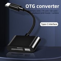 USB Type C адаптер с SD/TF четец на карти за Macbook и Смартфон, снимка 4 - Аксесоари за Apple - 37437257