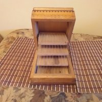 Стара дървена кутия за цигари, снимка 1 - Други ценни предмети - 27995811