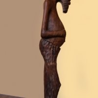 Африканска статуетка от екзотично дърво, снимка 2 - Статуетки - 39531932