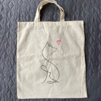 Ръчно рисувана текстилна торба за пазар, снимка 1 - Други - 40587358