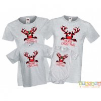 Коледни тениски Елен Merry Christmas, снимка 3 - Тениски - 35071850