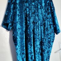 Синя кадифена рокля тениска Asos