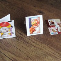 Малки поздравителни картички 5х7 см, снимка 5 - Подаръци за юбилей - 28556494