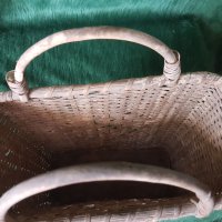 Старинна плетена кошница за интериор, снимка 4 - Антикварни и старинни предмети - 37307854