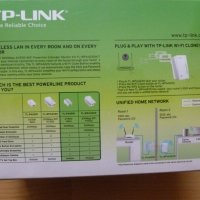 TP-Link TL-WPA4220 KIT,  Powerline интернет по домашната електрическа мрежа,адаптер в отлично състоя, снимка 2 - Мрежови адаптери - 38273319