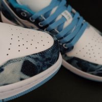 Nike Air Jordan 1 Low Denim Blue Маратонки Дънков Плат Нови Оригинални Обувки 44.5 Размер Номер , снимка 9 - Маратонки - 38843827