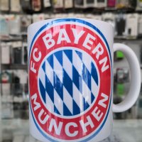 Бяла порцеланова чаша с логото на ФК Байерн Мюнхен / BAYERN MUNCHEN, снимка 3 - Чаши - 32396131