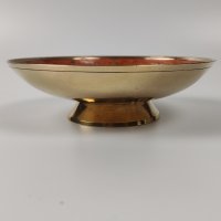 Купа/чиния месинг с емайл, снимка 5 - Антикварни и старинни предмети - 43867075