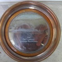 Медна чинийка от ваканционен лайнер от 1980 година, снимка 1 - Други ценни предмети - 38075464
