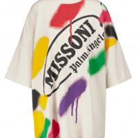 PALM ANGELS x MISSONI Spray Paint Logo Print Oversized Мъжка / Дамска Тениска size S (L) и XL (XXL), снимка 2 - Тениски - 36928499