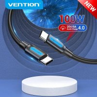 Vention Кабел USB 2.0 Type-C to Type-C - 2M Black 5A Fast Charge - COTBH, снимка 4 - Кабели и адаптери - 43467698