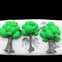 3 дръвчета дърво с корона силиконов молд фондан шоколад торта гипс украса в  Форми в гр. Ямбол - ID33505080 — Bazar.bg