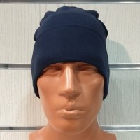 Нова зимна шапка с подгъв в цвят индиго, снимка 10 - Шапки - 39325511